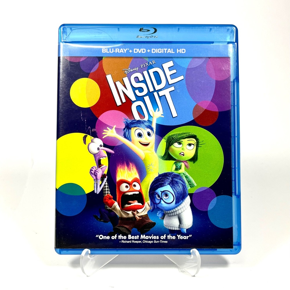 Inside Out Blu-ray DVD Disney Pixar Animated Movie Complete CIB Tested
